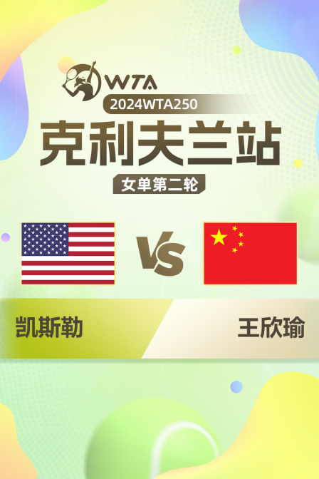 2024WTA250克利夫兰站 女单第二轮 凯斯勒VS王欣瑜 海报