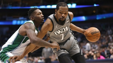 2021-2022赛季NBA集锦 NBA-哈登准三双 杜兰特24+7 篮网逆转送独行侠3连败