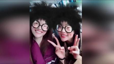 嘻嘻娱乐 2017 11月 何穗刘雯参加维秘排练 搞怪合影变爆炸头超萌 171120