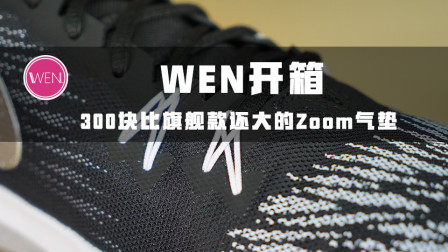 三百块的耐克支线，飞线配置，比旗舰款还大的Zoom气垫！