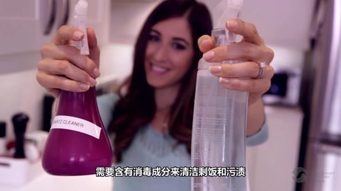 美女家务事 台面清洁很容易