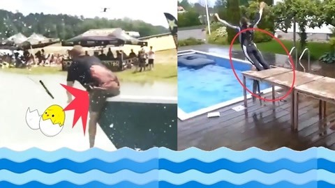 爆笑精选 夏日戏水二货排队出糗，未出生的孩子都哭了！