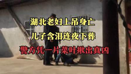 湖北老妇上吊身亡，儿子含泪连夜下葬，警方凭一片菜叶揪出真凶