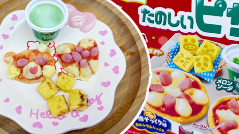 爱茉莉兒の食玩世界 小熊造型披萨食玩
