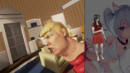 女神啪啪啪 第一季 《President Erect VR》奇葩拳击游戏 暴打川普