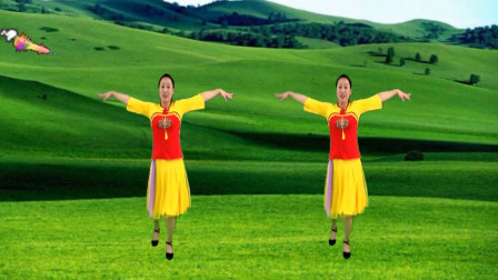 蓝莓思洁广场舞 温馨广场舞《前世今生的缘》动感情歌 舞步轻松欢快 适合初学者