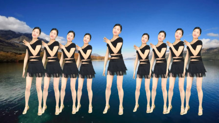 广场舞《爱如星火》简单基础32步摆跨健身操！