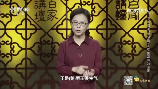 百家讲坛 《百家讲坛》 20200411 中华成语（学习篇） 3 平生读书为谁事
