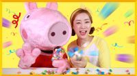 爱丽和故事 小猪佩奇的气球炮竹制作