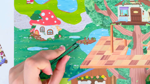 平地起树屋啦 来森林里荡秋千呀