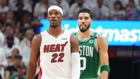 2021-2022赛季NBA集锦 巴特勒41+9+5 塔图姆29+8+6 热火胜绿军1-0领先