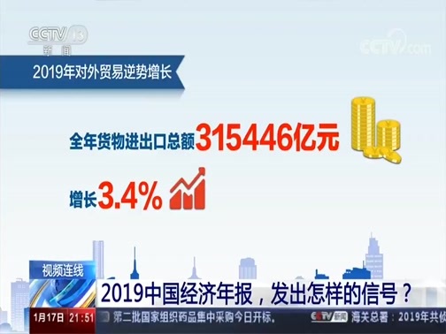 新闻1+1 《新闻1+1》 20200117 2019中国经济年报，发出怎样的信号？