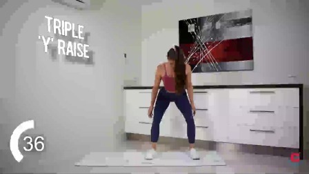 美女核心健身训练课 10分钟完爆