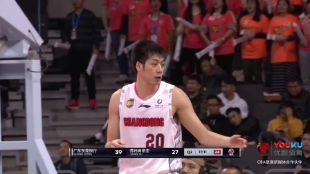 CBA 18/19赛季 广东VS江苏第二节：江苏连续失误，广东将比分拉大