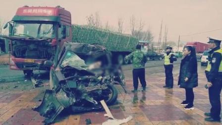 面包车迎面猛撞大货车 司机伤重不治身亡