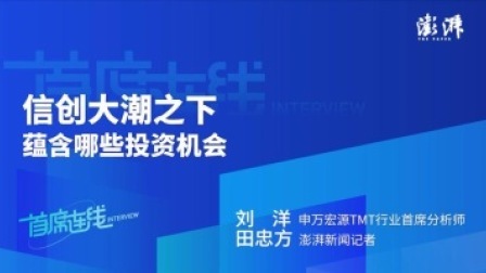 首席连线丨申万宏源刘洋：信创大潮之下，蕴含哪些投资机会