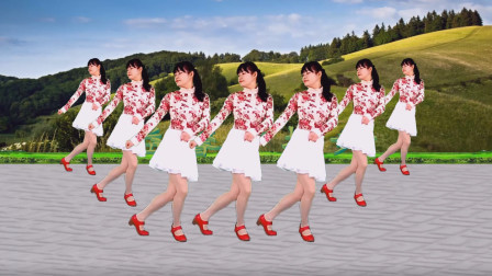中老年健身广场舞《唱着情歌流着泪》32步 歌声动听节奏感强 步子简单还好看