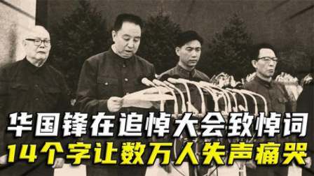 红墙往事 主席追悼会，华国锋才说了14个字，竟让在场数万人失声痛哭