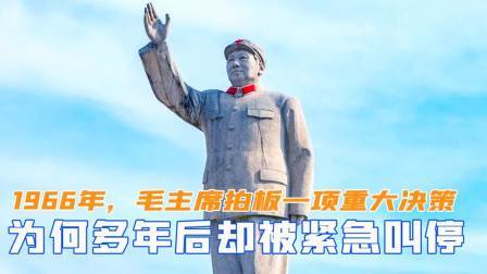 闻天下谈古今 1966年，毛主席拍板的一项重大决策，为何多年后被紧急叫停