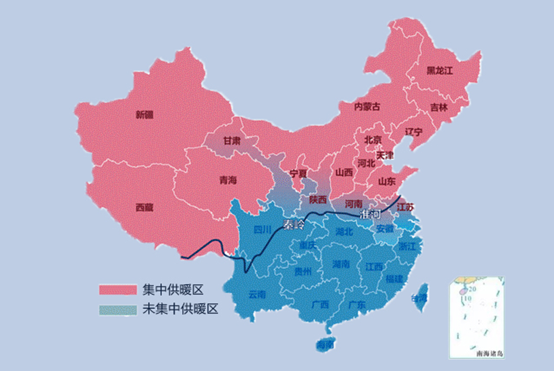 (中国集中供暖分界线)对比看来,全国至少80%的人都将在11月的寒风中