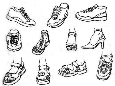 鞋图画大全简单的画图片