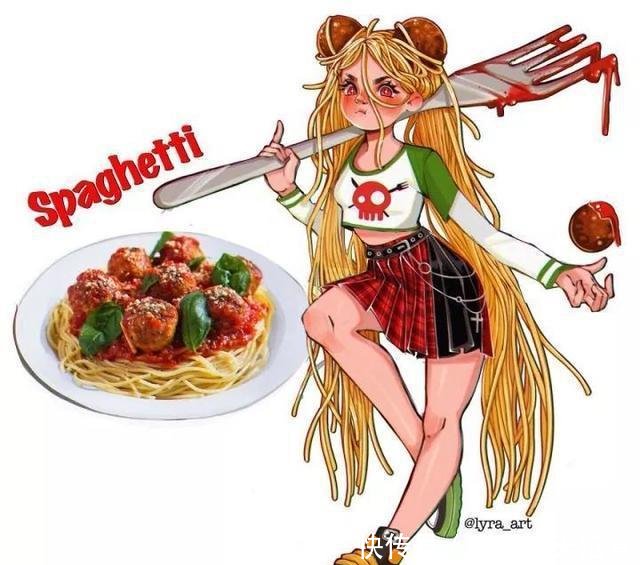 插画家把美食变成卡通人物,寿司小姐姐很漂亮,减肥的人勿看饮料作品