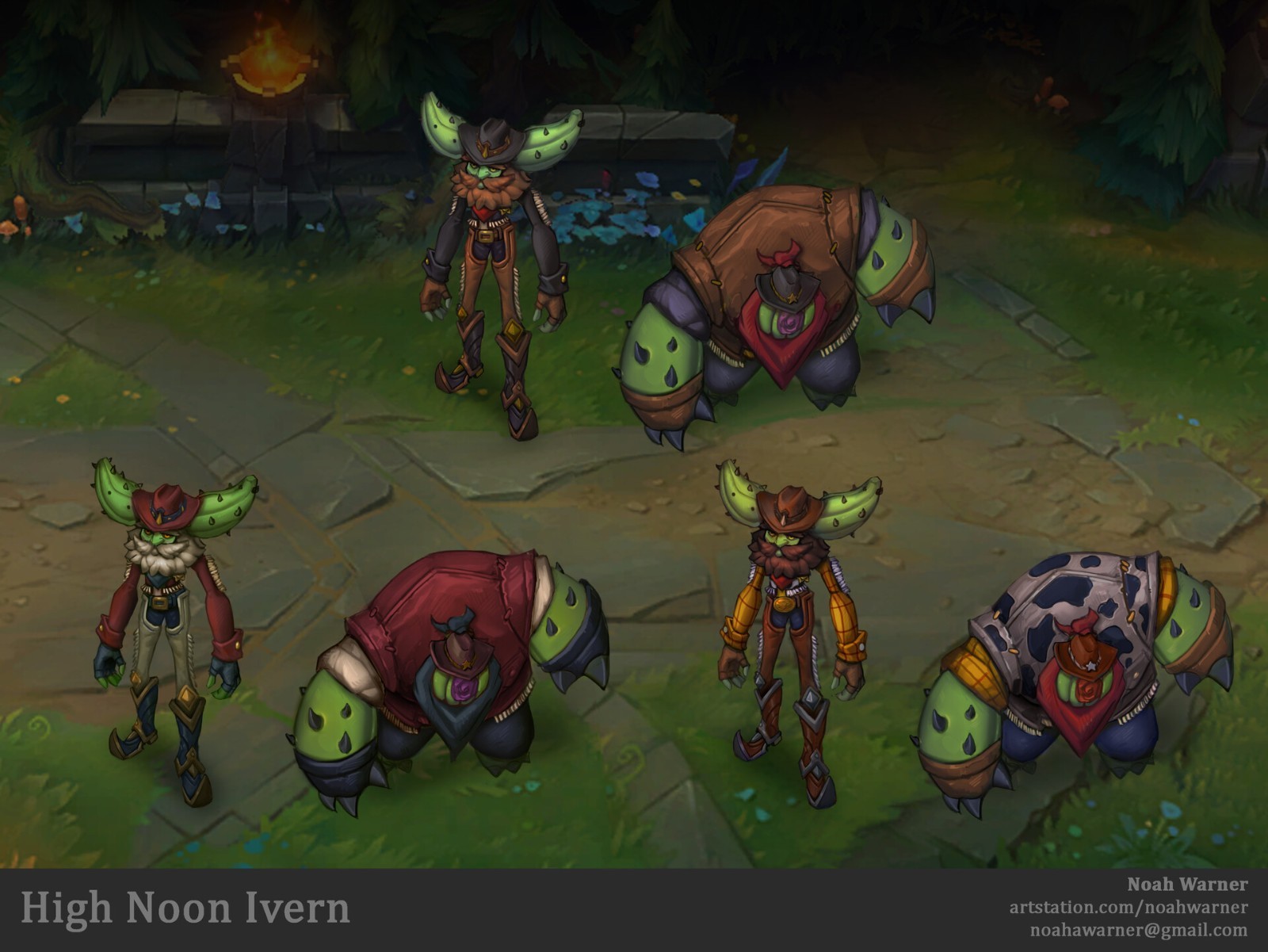 今日份大神自制皮肤:西部魔影 艾翁