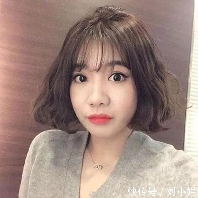 短发发型图片2017女烫发空气刘海