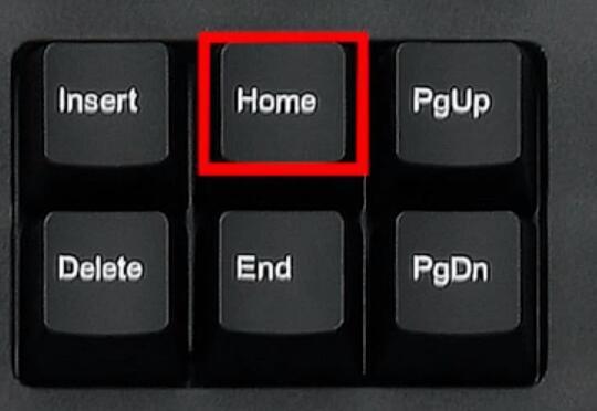 home键:将光标移动到编辑窗口或非编辑窗口的第一行的第一个字上