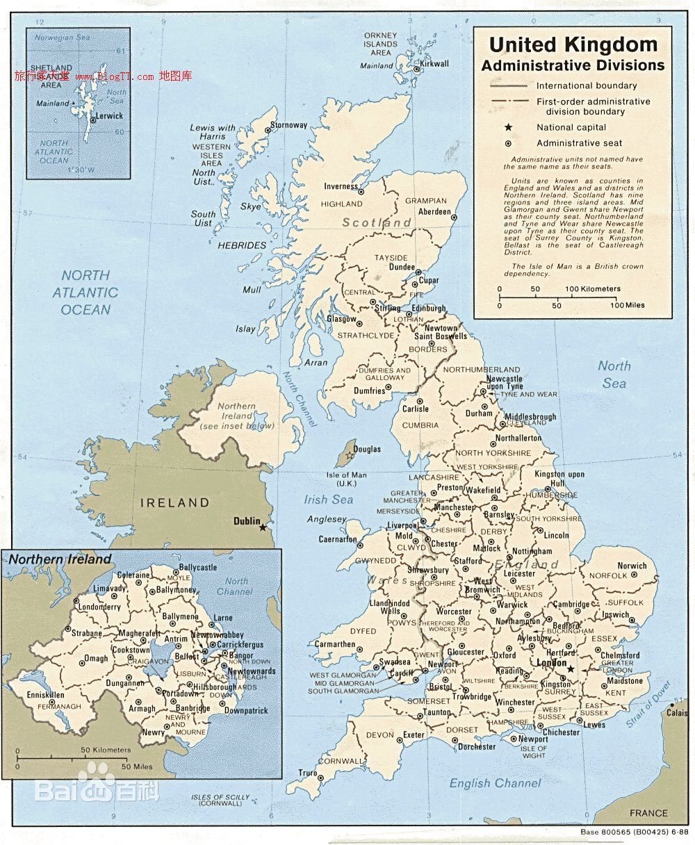 英国本土实际上由四个部分组成:英格兰,苏格兰,威尔士和北爱尔兰.