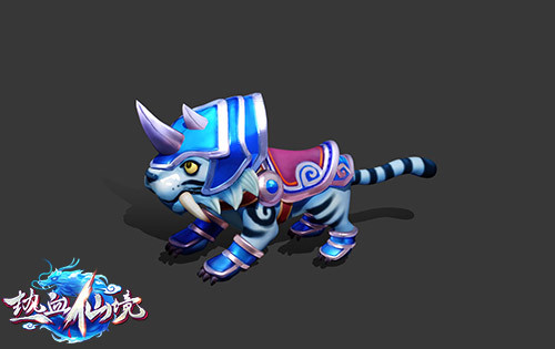 一角高下 独角龙vs小老虎   卖萌独角龙vs傲娇小老虎.